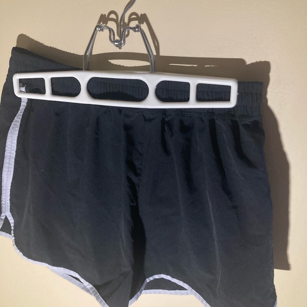 Black and white champion athletic shorts